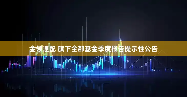 金领速配 旗下全部基金季度报告提示性公告